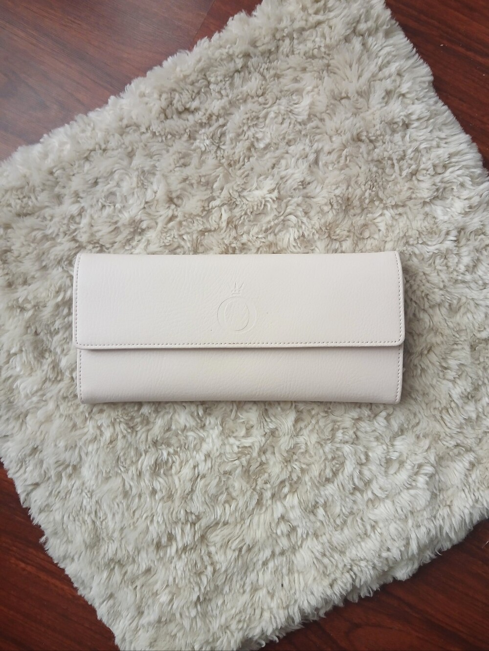 💎 Pandora Cream and Black Leather Jewelry Organizer Wallet